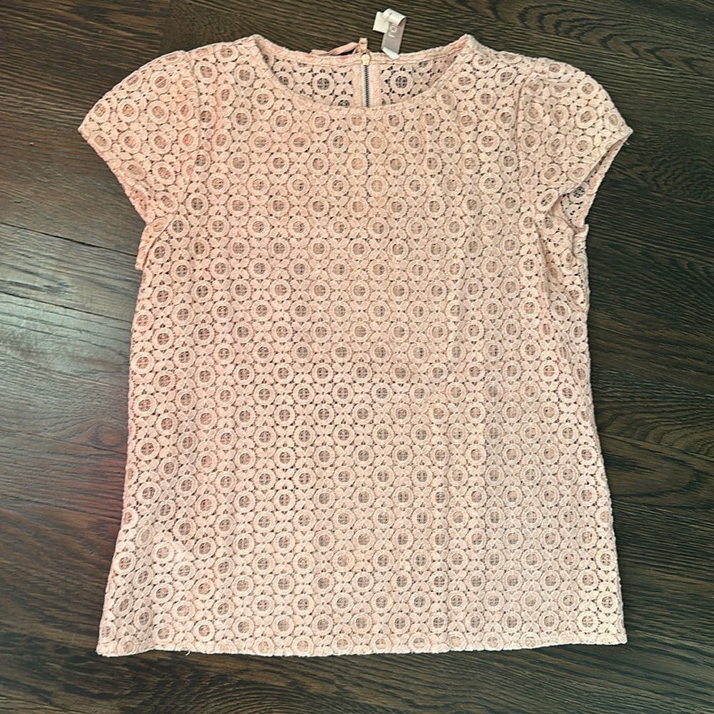 Loft lace shirt, a pinky beige
